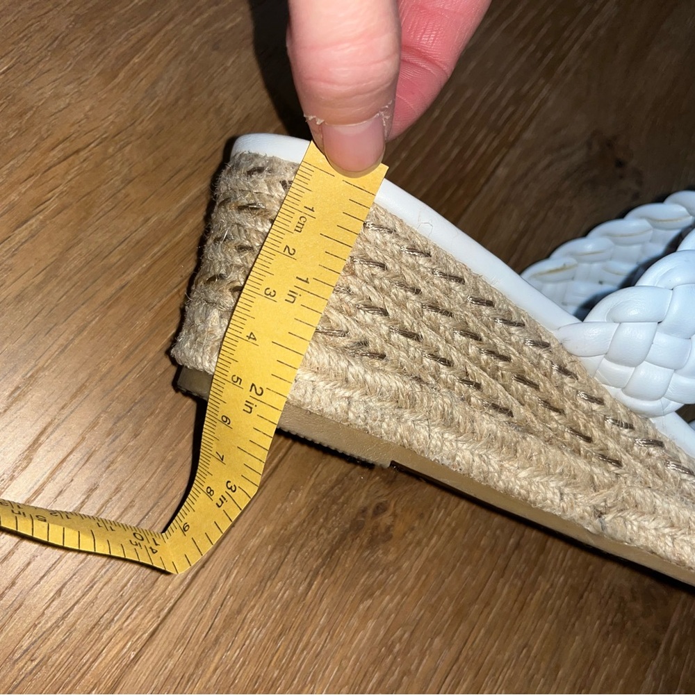 White Mountain Braided Wedge Sandals Espadrille 8.5 - Picture 7 of 7
